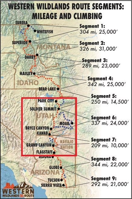 Bikepacking route map